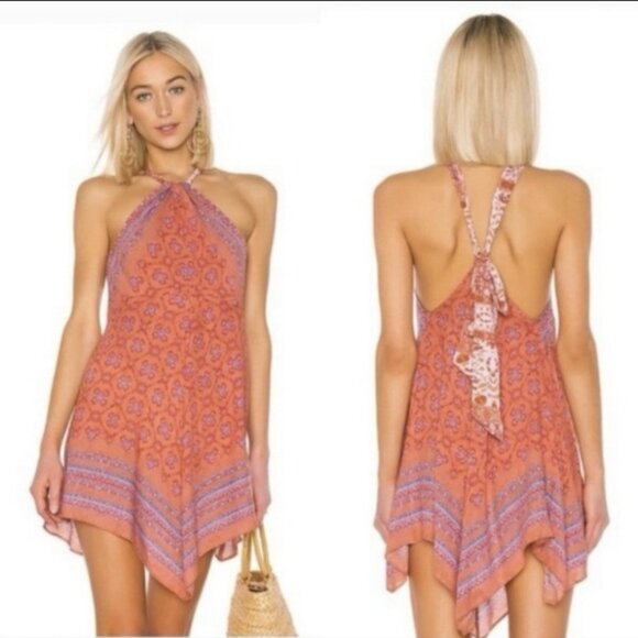 Free People Make Me Yours Mini Dress Women’s Large Boho Hippie Fairy Coquette - Picture 2 of 13